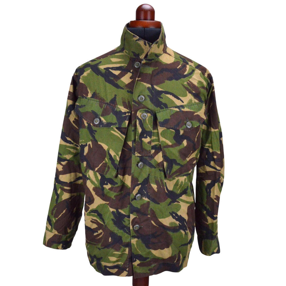British Army Camo Military Woodland DPM Shirt 170/96 M Short Zip